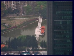 Lizhi Park (Lychee Park) and KK100 from Shun Hing Square. 